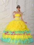 Yellow Quinceanera Dress Strapless 2013 Beading and Ruffle Yellow Quinceanera Dress Strapless 2013 Beading and Ruffle
