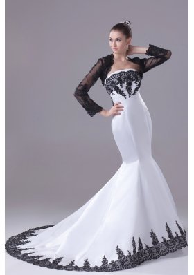 Mermaid Wedding Dresses Trumpet Bridal Gowns Modest Lace Strapless Mermaid Chapel Train Wedding Dress
