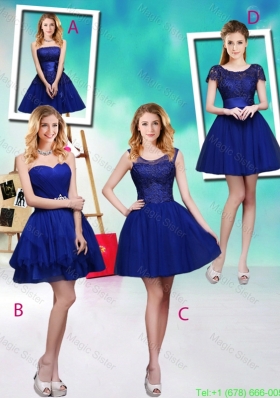 bright blue bridesmaid dress