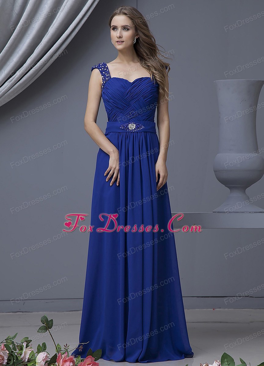 bright blue evening gown