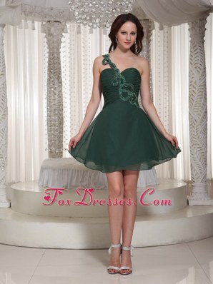 dark green cocktail dress