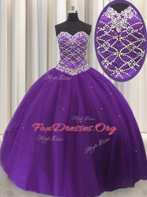 eggplant ball gown