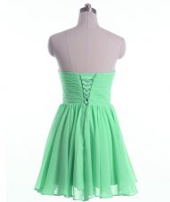 Discount Apple Green Prom Dress Prom and Party and For with Beading Sweetheart Sleeveless Lace Up
