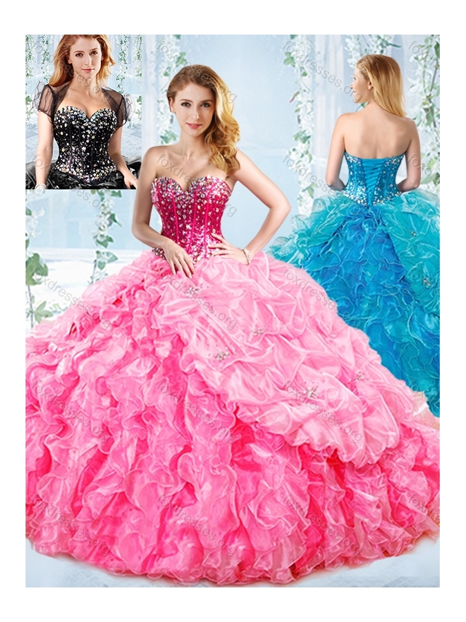 big puffy pink quinceanera dresses