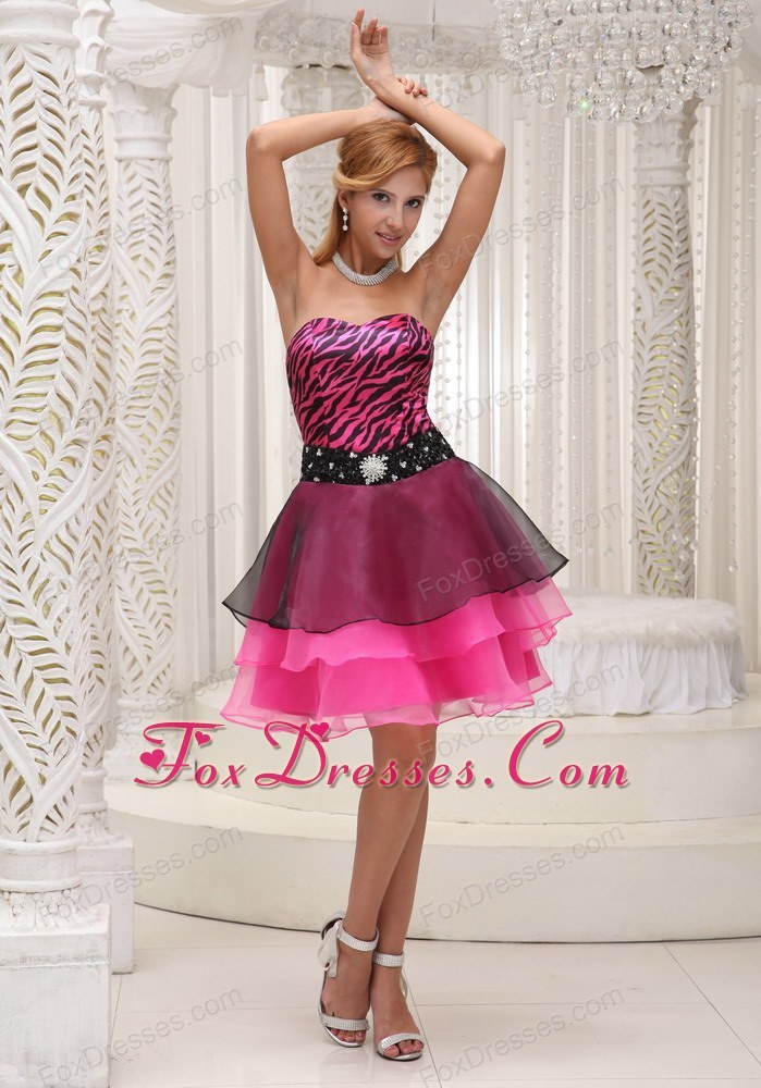 hot pink graduation dress