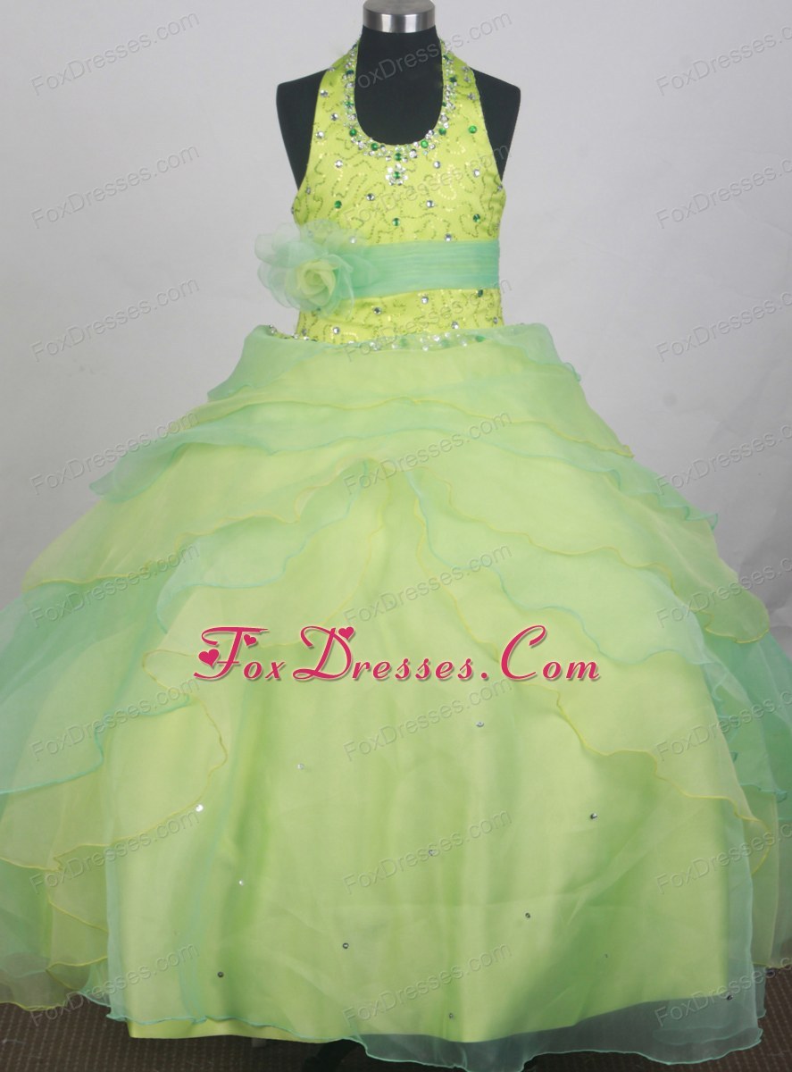 apple green gown