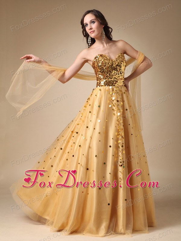 gold pageant gown